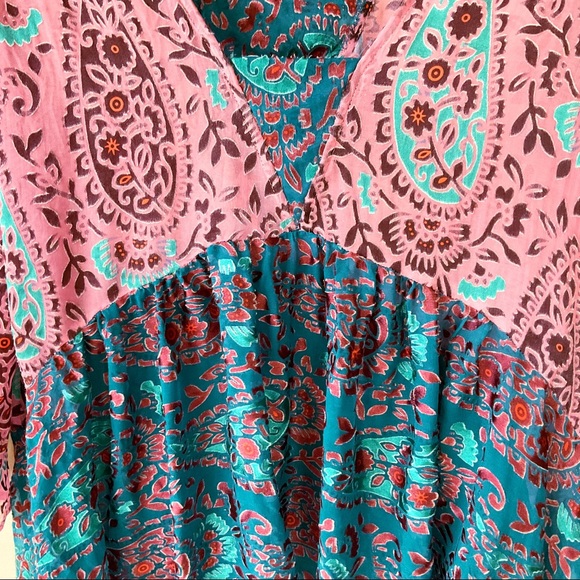 Anthropologie Floreat Valo Burnout Silk Blend Blouse Size M - Picture 4 of 7